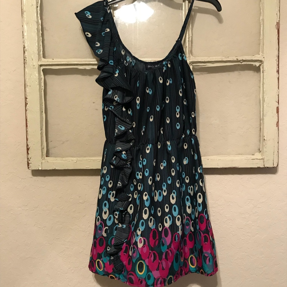 One shoulder cocktail dress